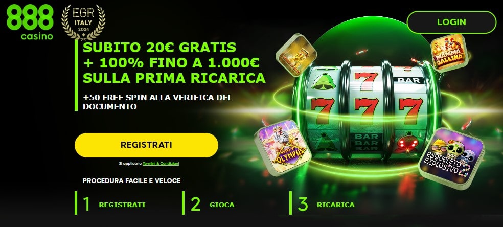 bonus 888 casinò 20 euro