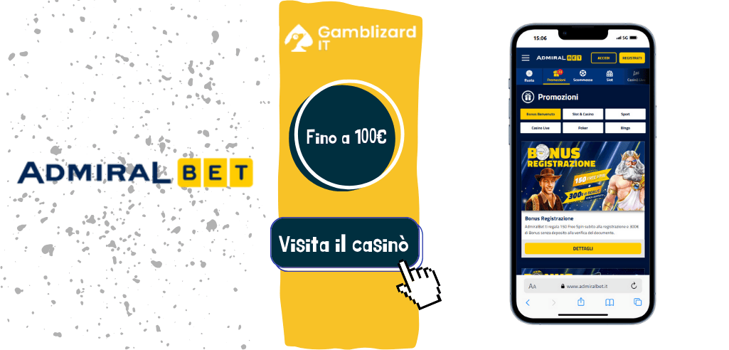 AdmiralBet bonus fino a 100€