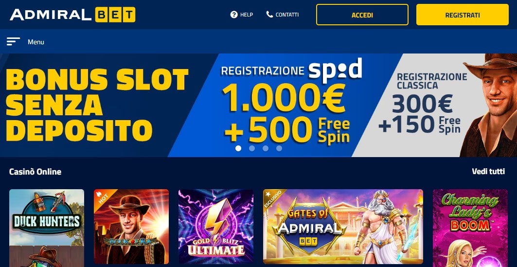 AdmiralBET 500 free spin
