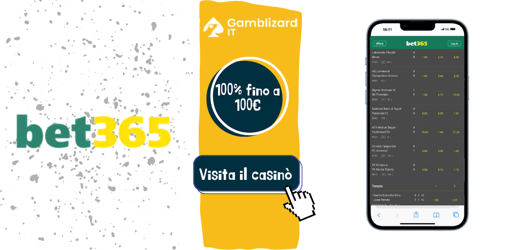 Bet365 casinò bonus