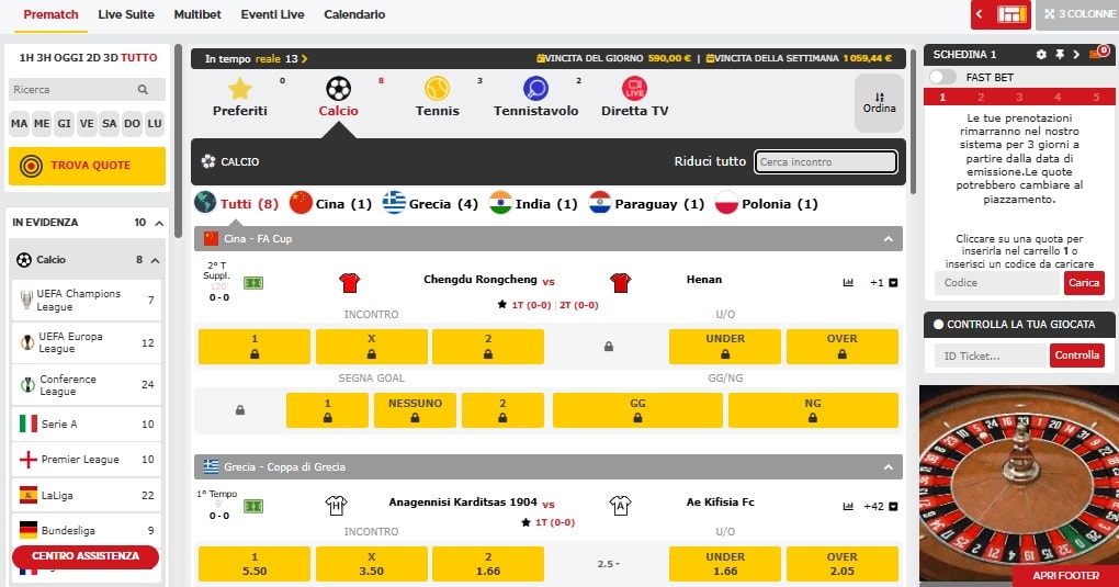 Betclic scommesse