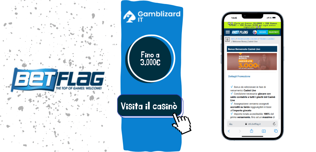 Betflag bonus fino a 3.000€