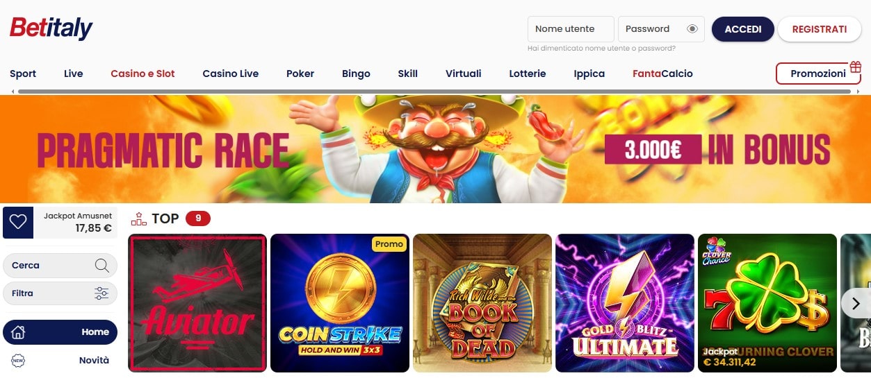 Betitaly pagina home