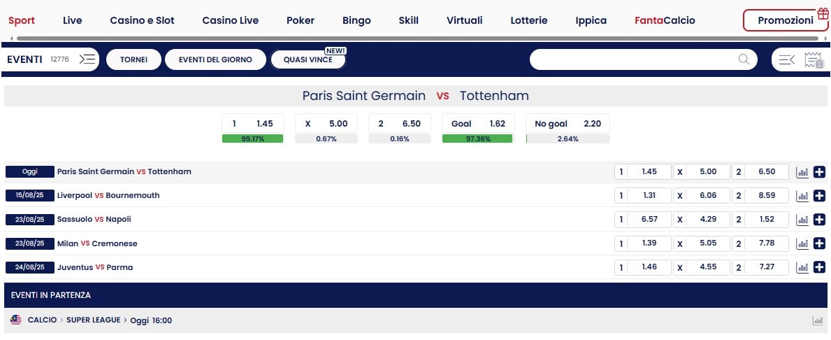 Betitaly scommesse