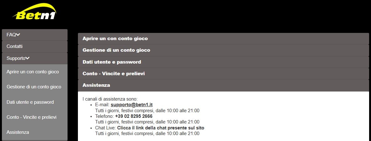 Betn1 contatti