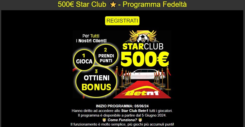 Betn1 programma fedeltà