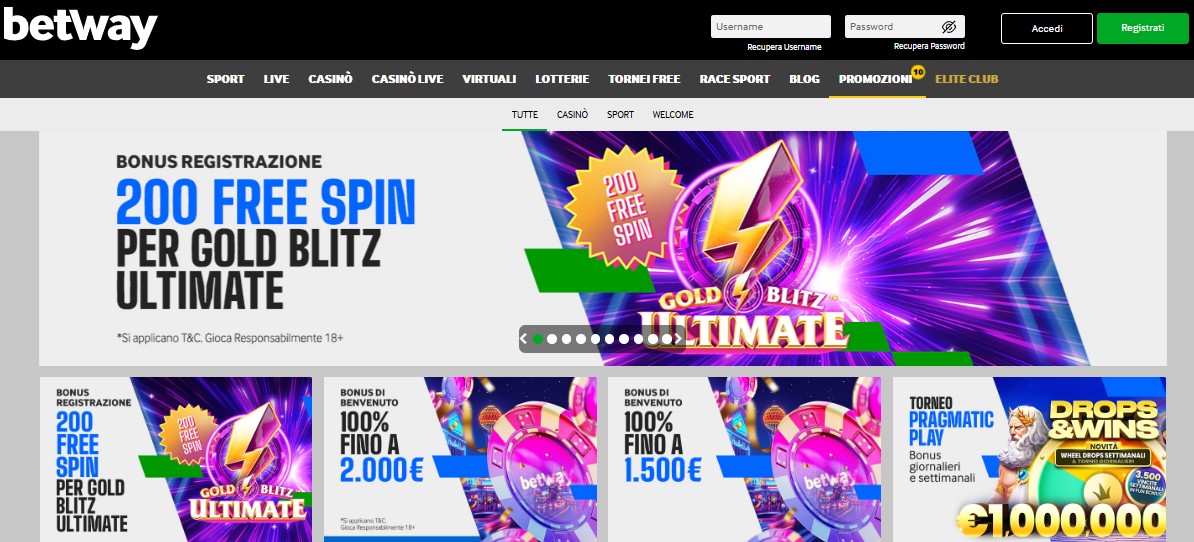 Betway casino bonus