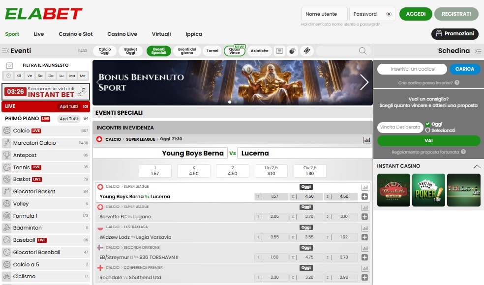 Elabet scommesse