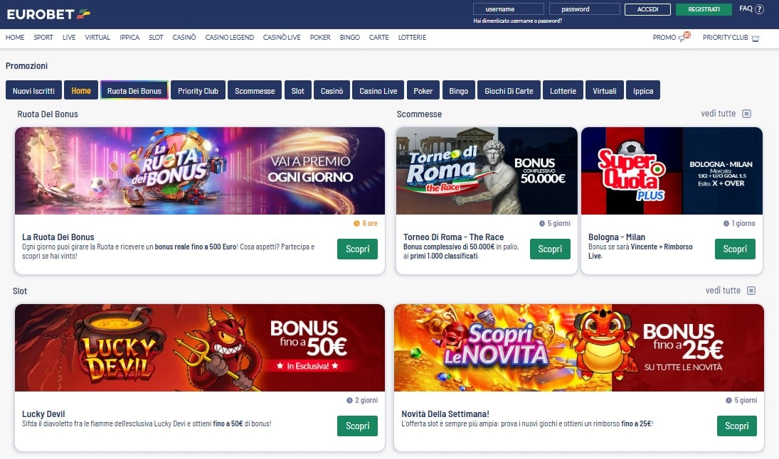Bonus di Eurobet