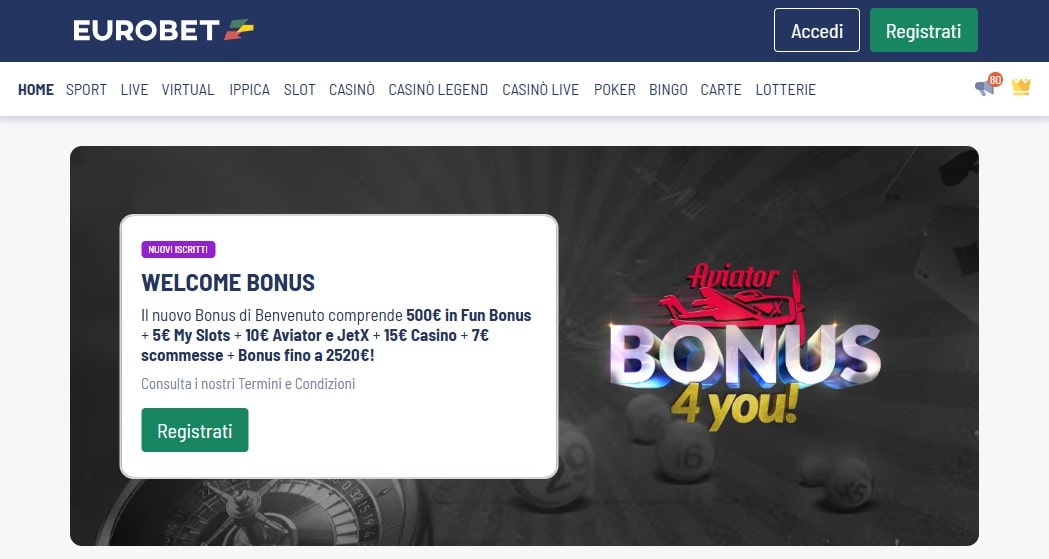 Eurobet pagina di login