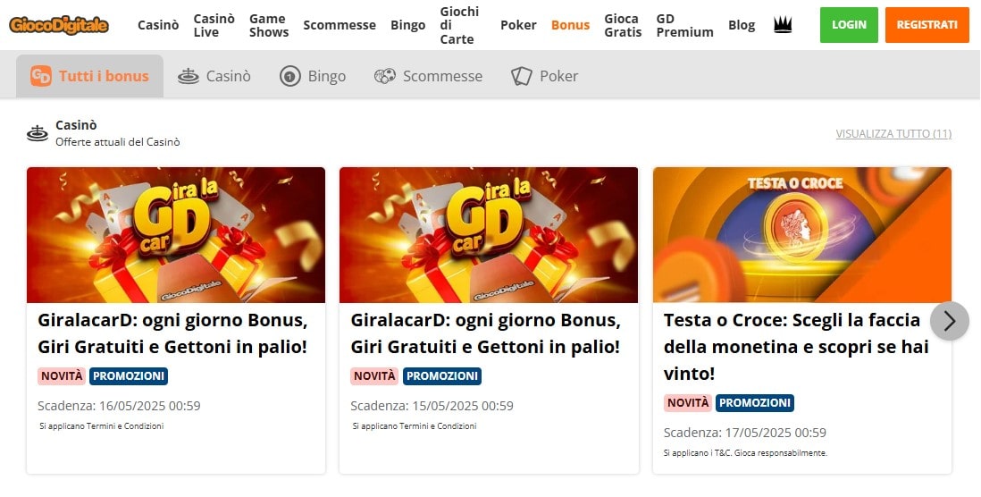 Gioco Digitale promozioni
