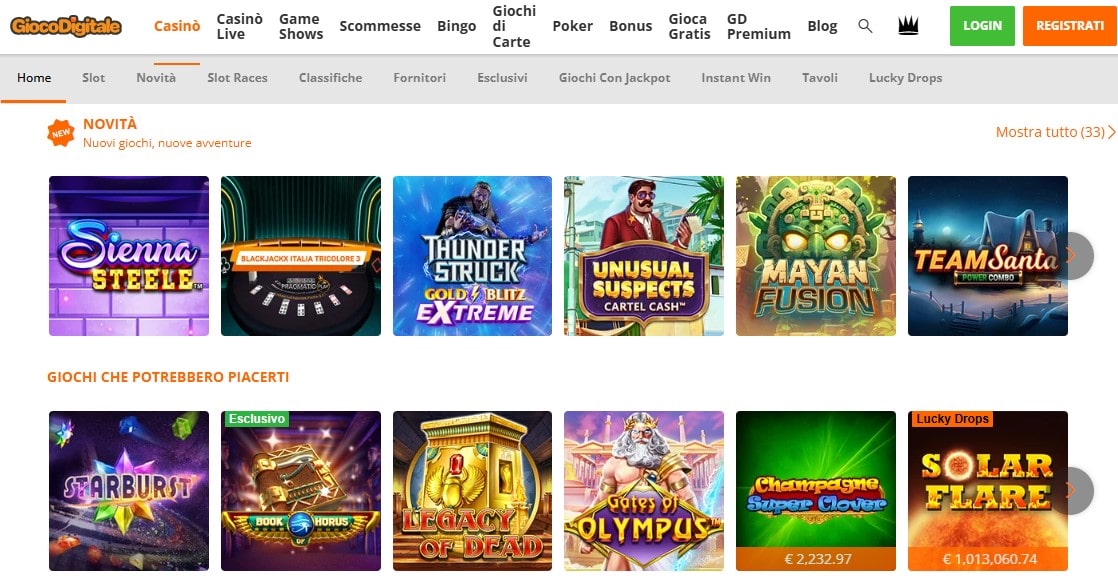 Gioco Digitale giochi di slot