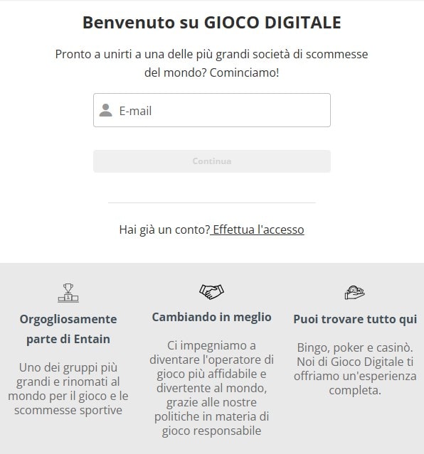 Gioco Digitale login accedi