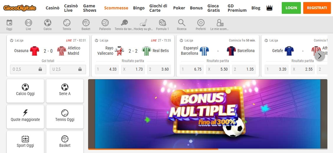 Gioco DIgitale scommesse
