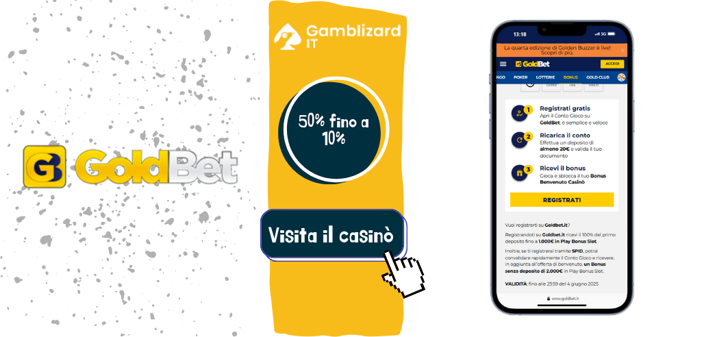 Goldbet bonus del bingo