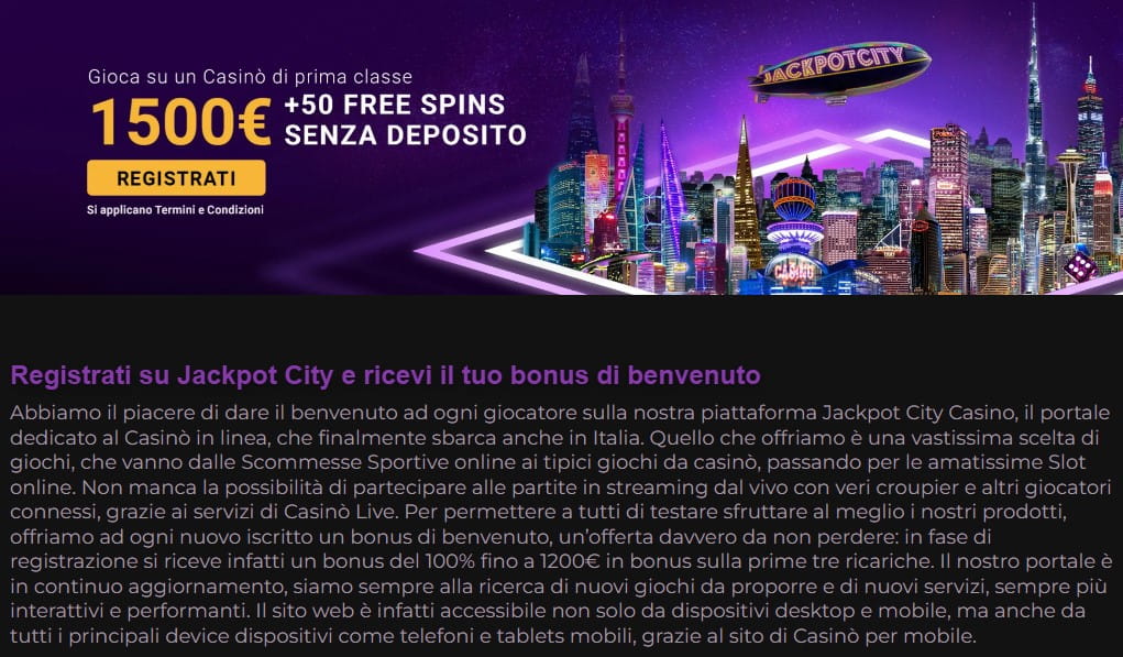 Jackpot City 50 free spins