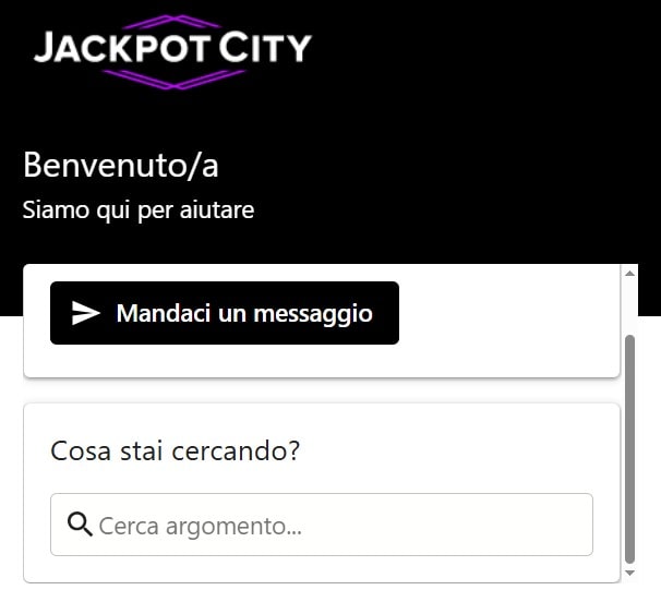 Assistenza di JackpotCity