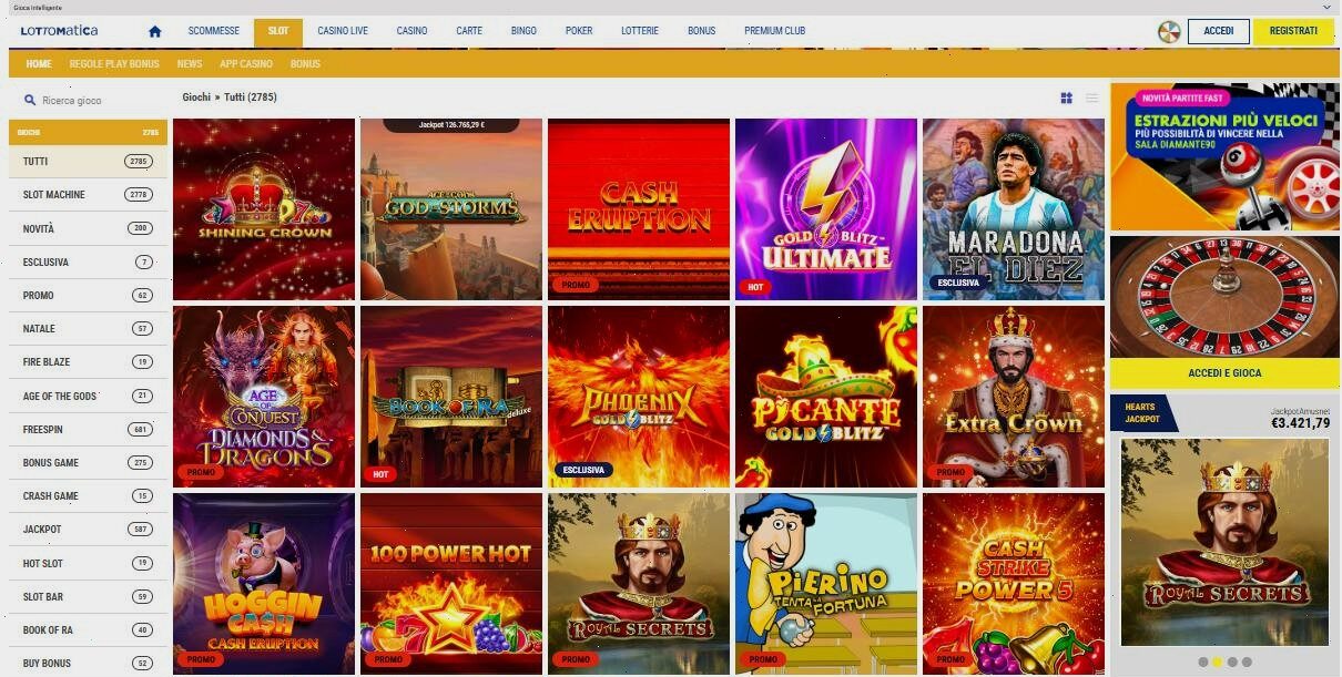 Lottomatica pagina di login