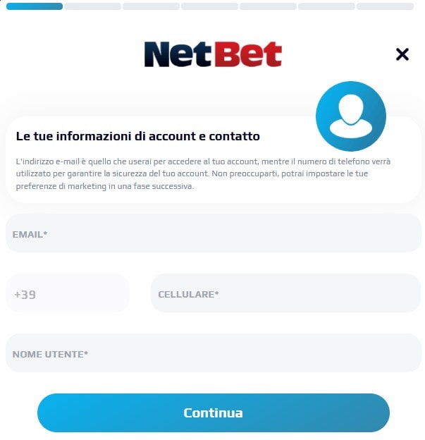 NetBet pagina di login