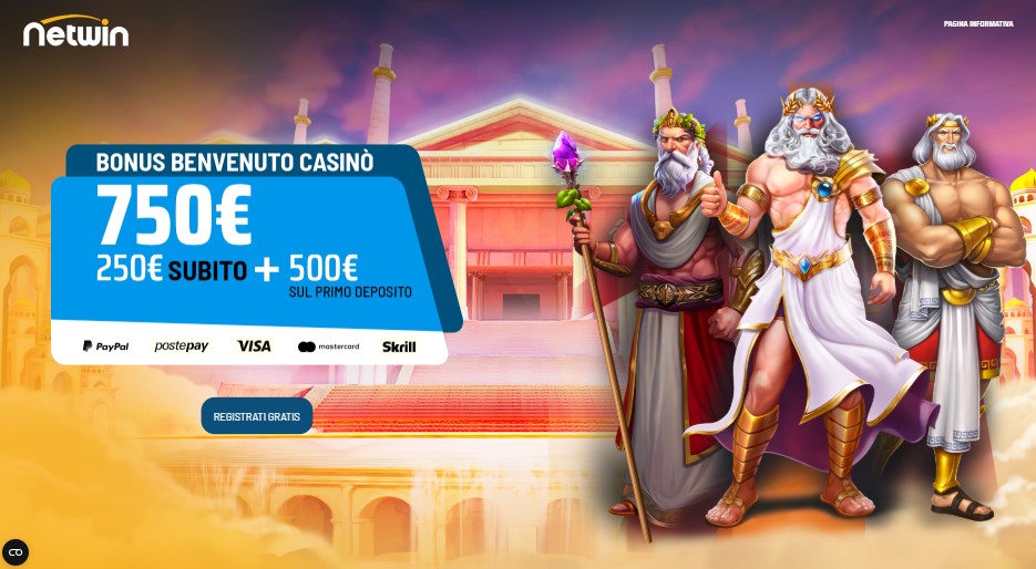 Netwin bonus di benvenuto