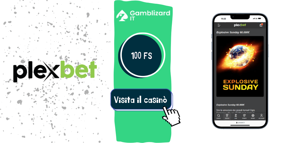 100 giri gratis di Plexbet