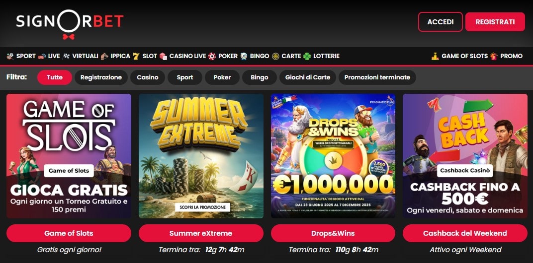 Signorbet bonus
