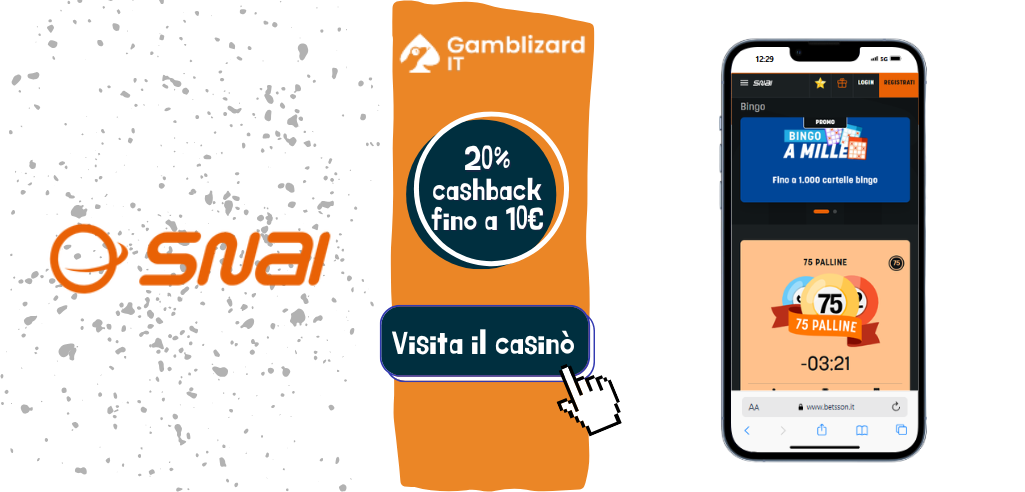 SNAI bonus del bingo