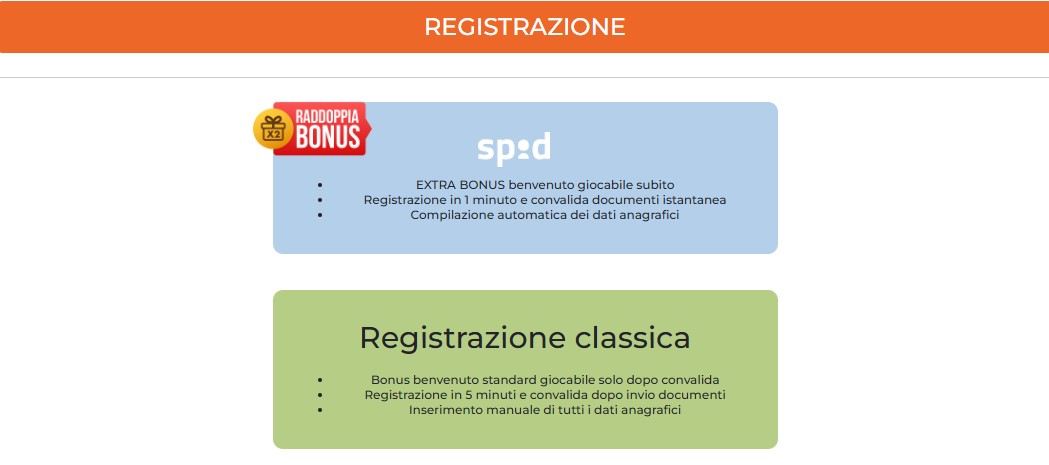 Sportbet bonus benvenuto registrazione