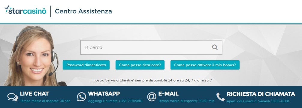Assistenza di Starcasinò