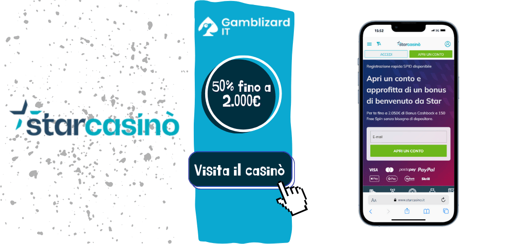 Starcasinò bonus di benvenuto