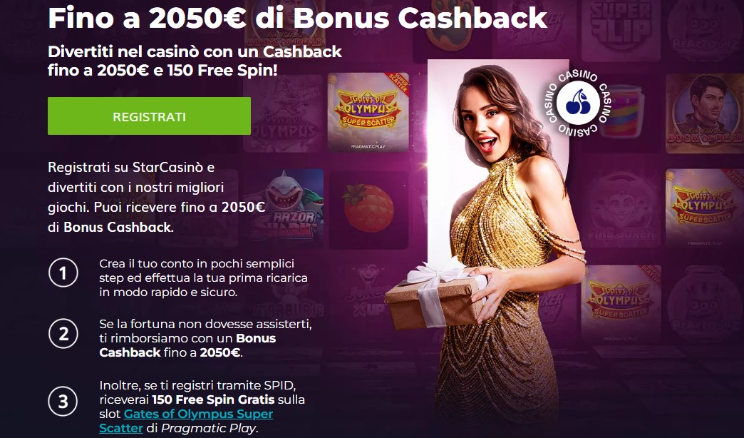 Starcasinò bonus benvenuto