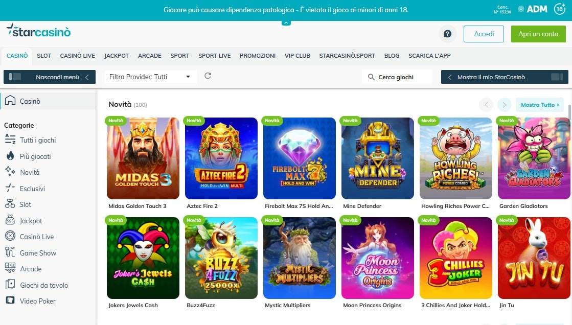 Migliori slot di Starcasinò