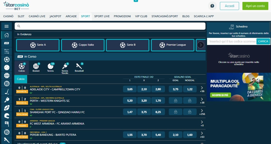 Starcasinò scommesse