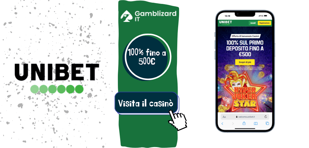 Unibet bonus di benvenuto