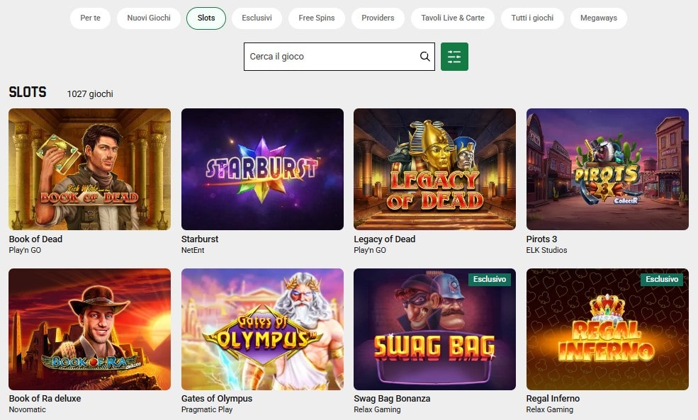 Unibet slot giochi