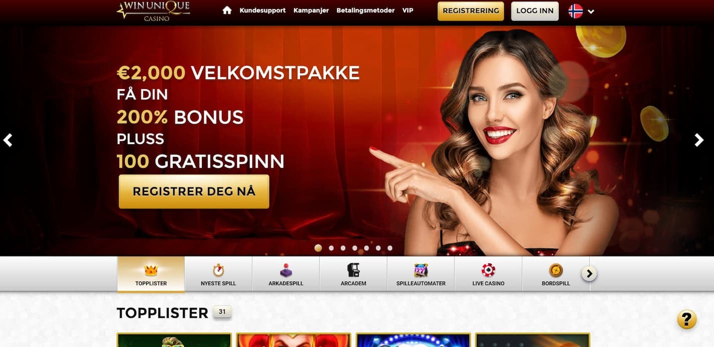 unike casino hovedside