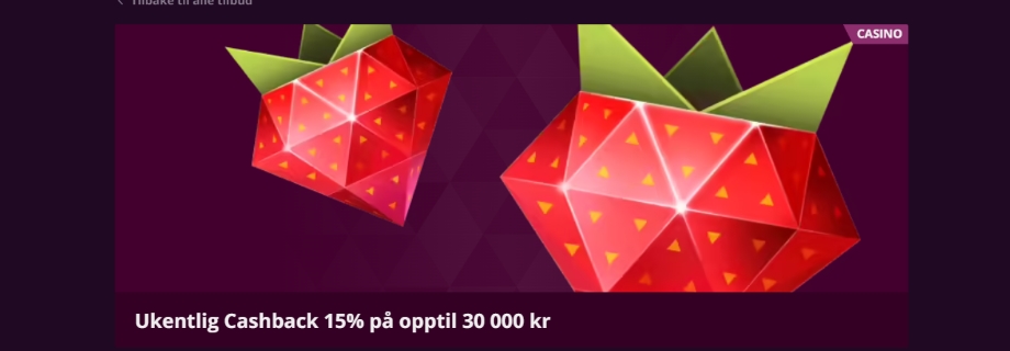 malina ukentlig cashback