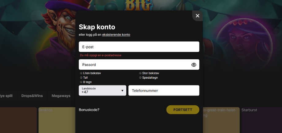bethard registrering