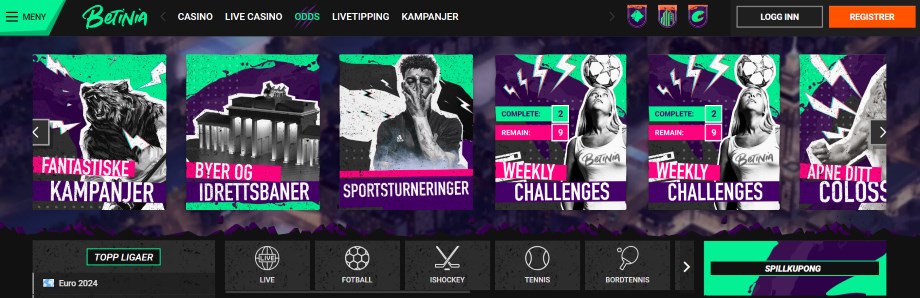 betinia odds