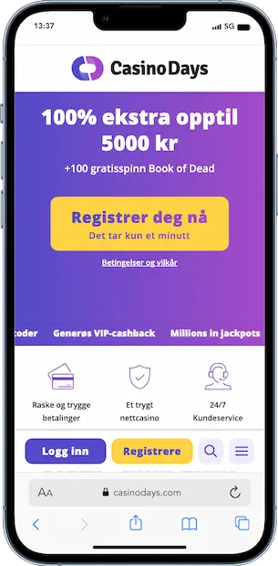 casino days på mobil