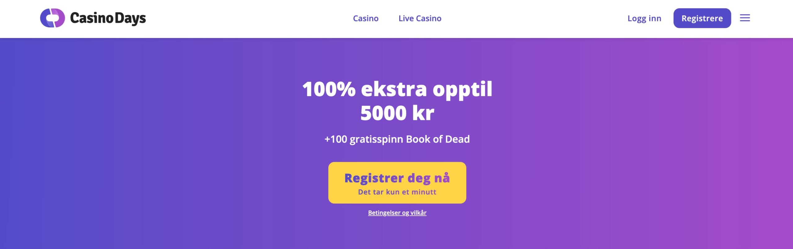 casino days velkomstbonus
