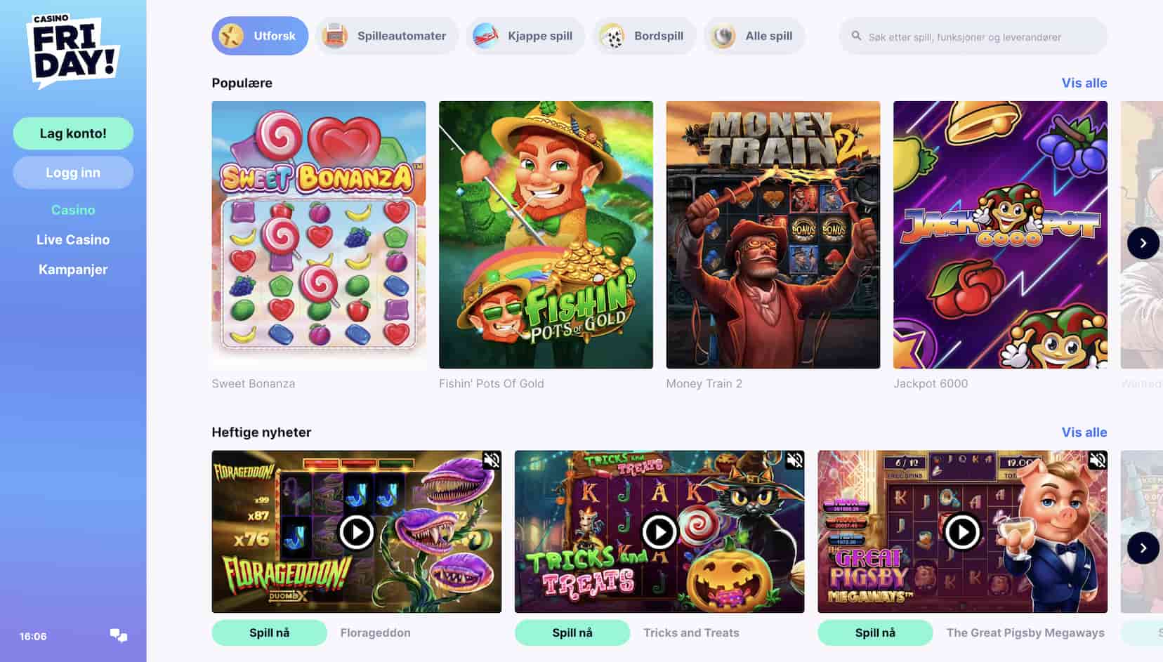 casino friday spilleautomater