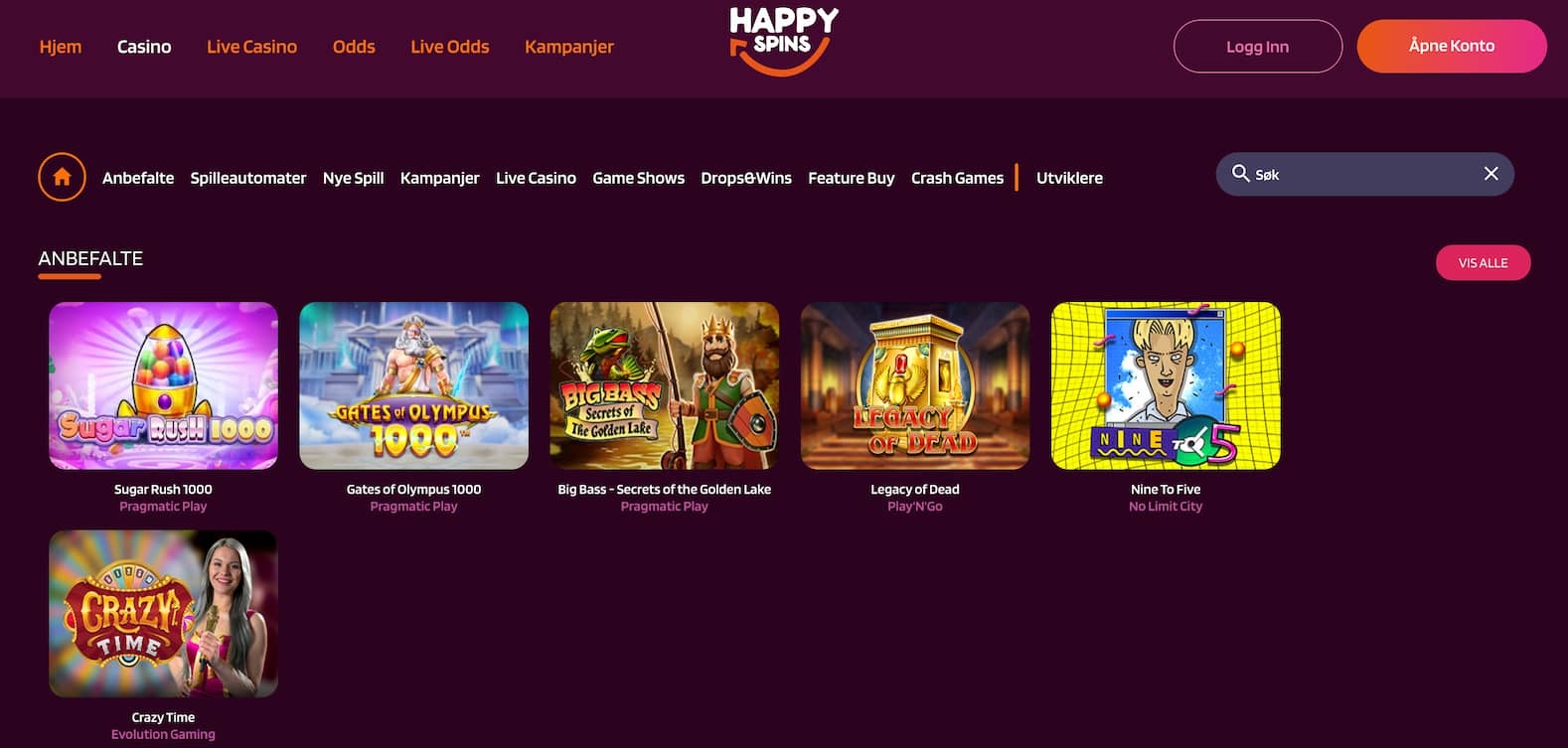 happy spins casino spill