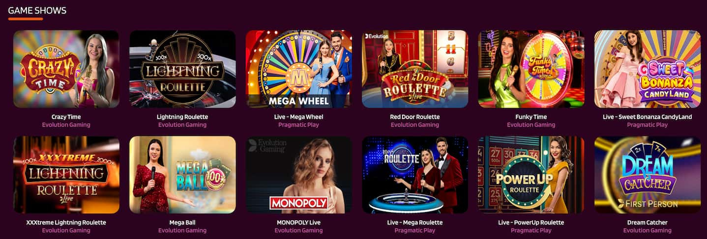 happy spins game shows