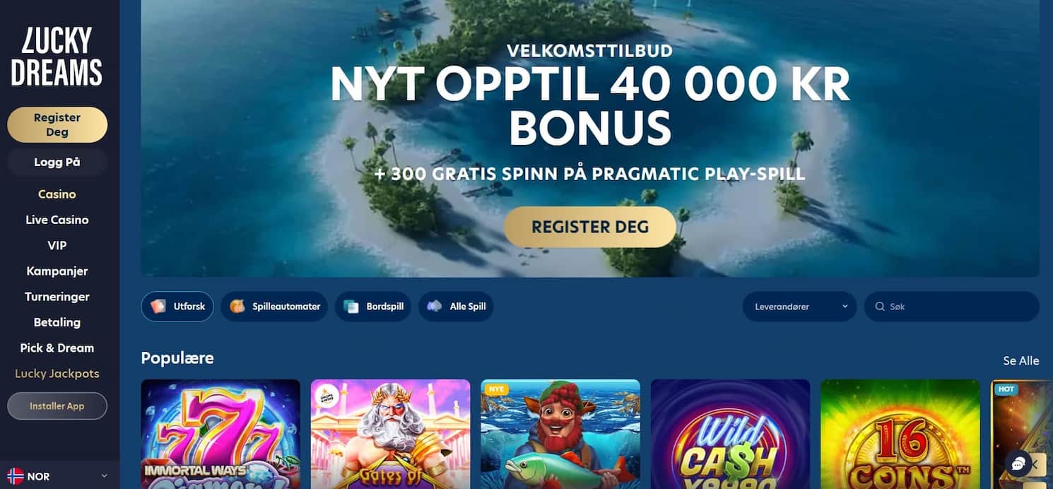 luckydreams casino anmeldelse