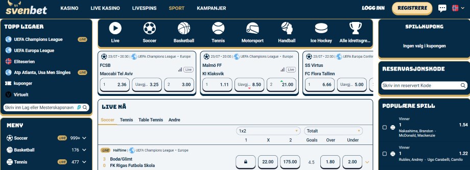 svenbet odds