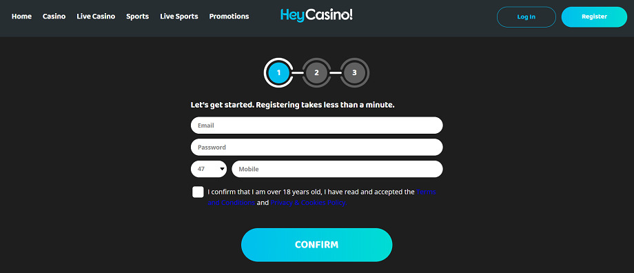 heycasino registrering