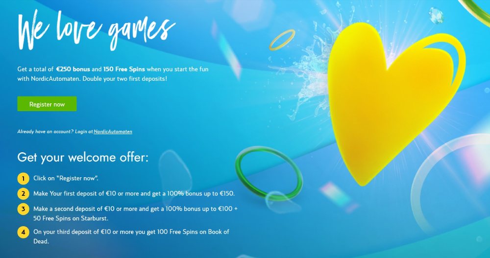 Nordic Automaten Casino Velkomstbonus