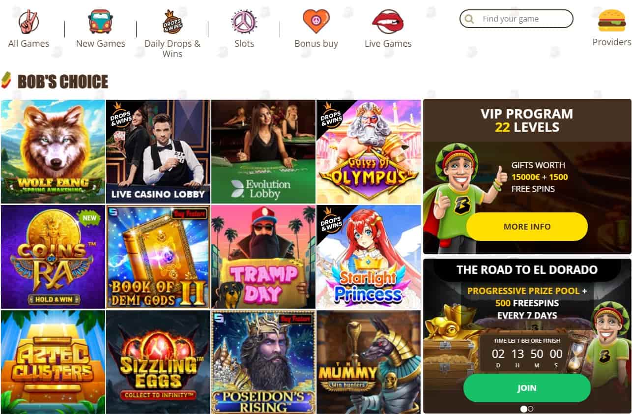 bob casinospill