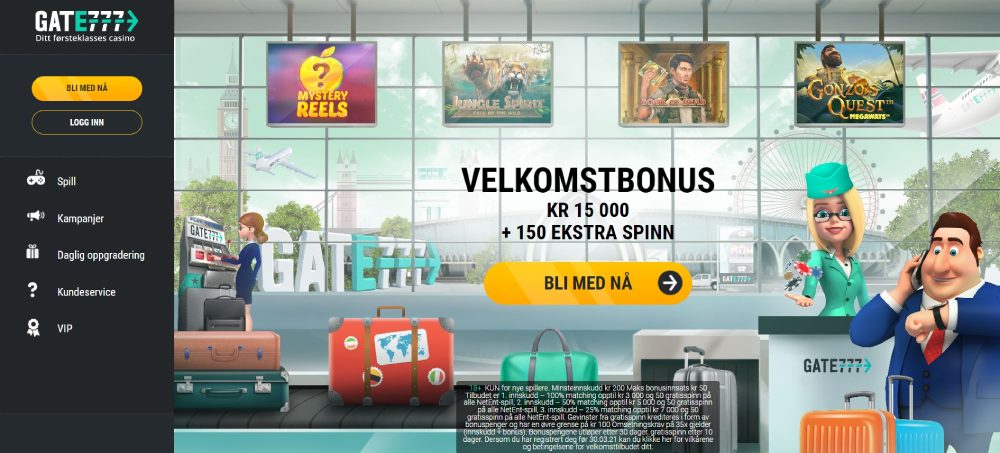 Gate 777 Casino Velkomstbonus